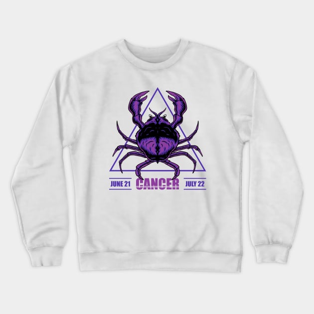 Cancer Zodiac Artwork Crewneck Sweatshirt by Utopia Shop